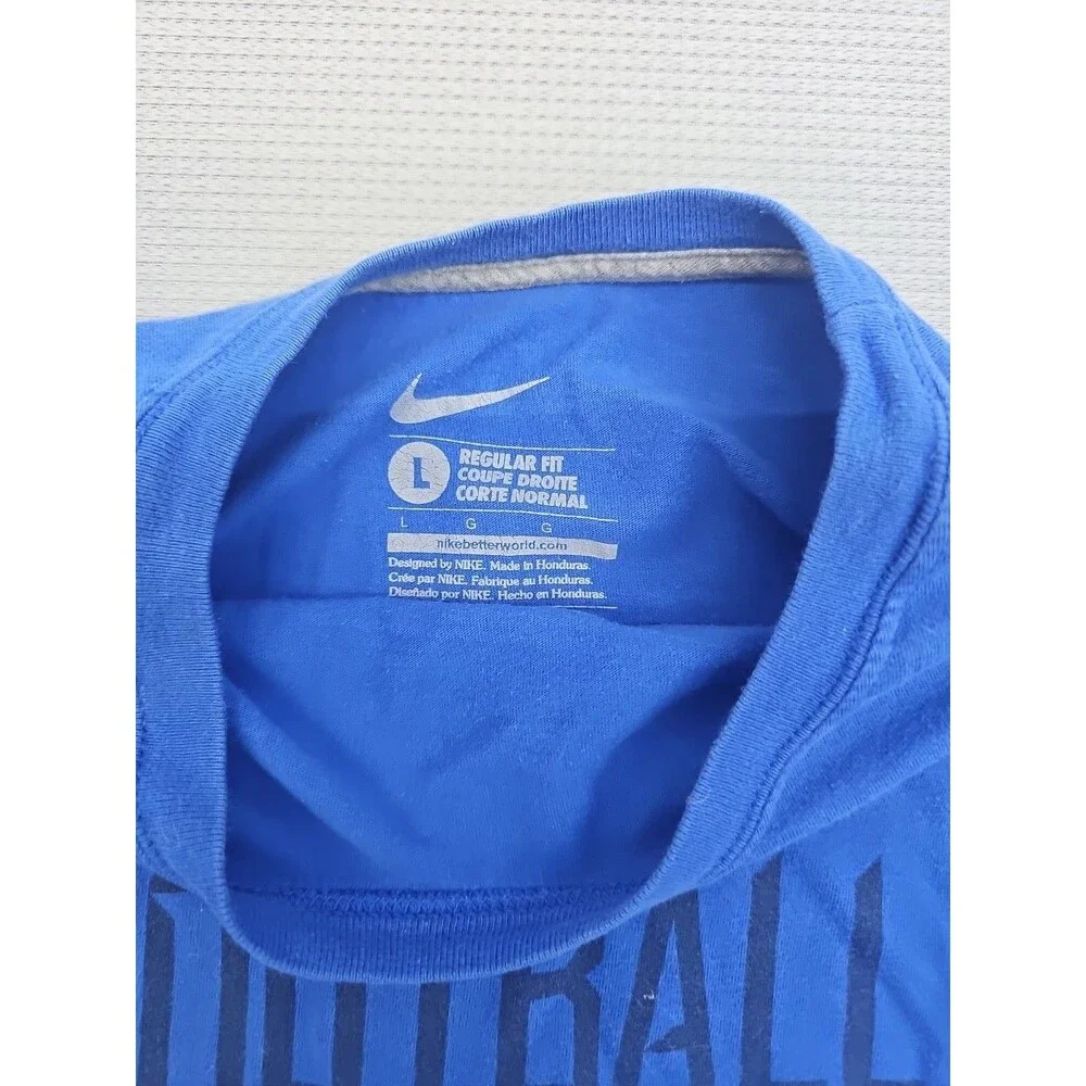 Nike Pro Boys' Graphic T-Shirt Blue Size L Athletic Logo